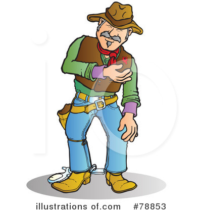 Royalty-Free (RF) Cowboy Clipart Illustration by Snowy - Stock Sample #78853