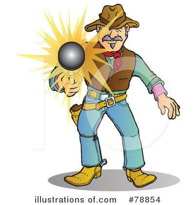 Royalty-Free (RF) Cowboy Clipart Illustration by Snowy - Stock Sample #78854