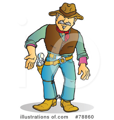 Royalty-Free (RF) Cowboy Clipart Illustration by Snowy - Stock Sample #78860