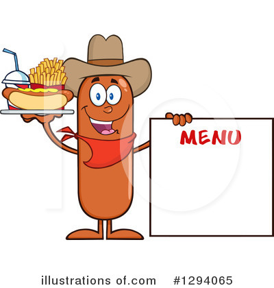 Cowboy Sausage Clipart #1294065 by Hit Toon