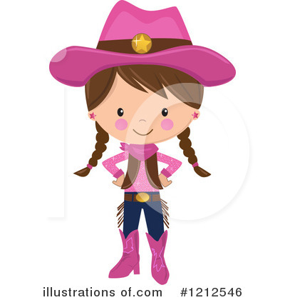 Royalty-Free (RF) Cowgirl Clipart Illustration by peachidesigns - Stock Sample #1212546