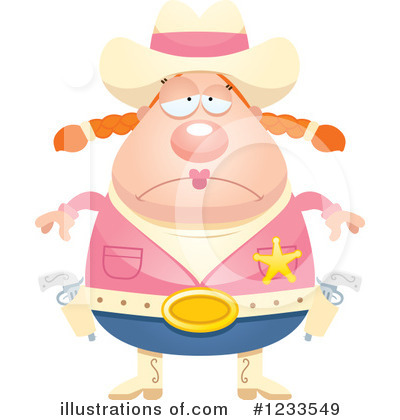 Royalty-Free (RF) Cowgirl Clipart Illustration by Cory Thoman - Stock Sample #1233549