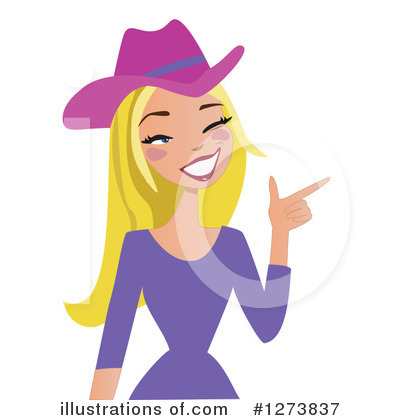 Royalty-Free (RF) Cowgirl Clipart Illustration by peachidesigns - Stock Sample #1273837