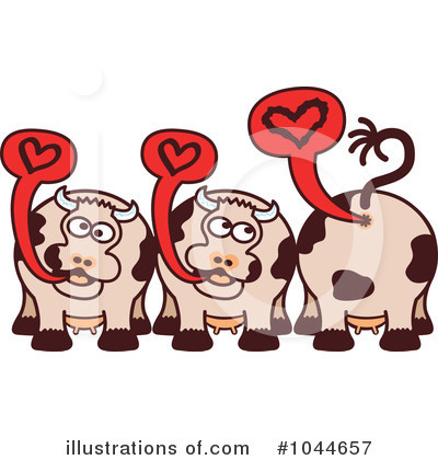 Royalty-Free (RF) Cows Clipart Illustration by Zooco - Stock Sample #1044657