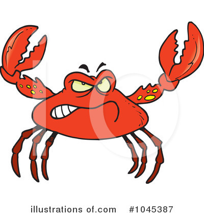 Royalty-Free (RF) Crab Clipart Illustration by toonaday - Stock Sample #1045387