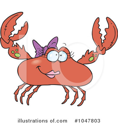 Royalty-Free (RF) Crab Clipart Illustration by toonaday - Stock Sample #1047803