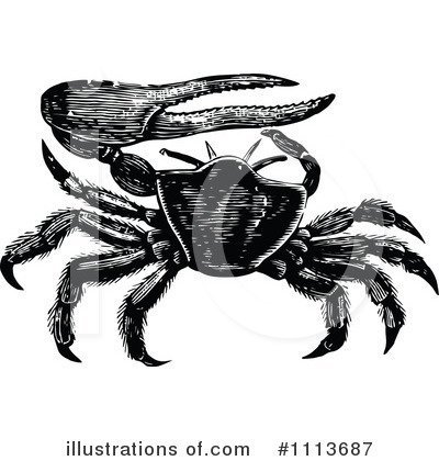 Royalty-Free (RF) Crab Clipart Illustration by Prawny Vintage - Stock Sample #1113687