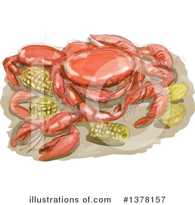 Seafood Clipart #1378157 by patrimonio