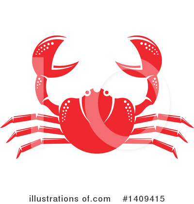 Royalty-Free (RF) Crab Clipart Illustration by Vector Tradition SM - Stock Sample #1409415