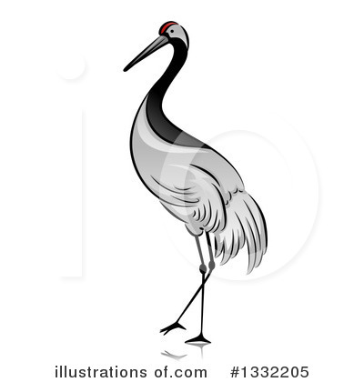 Crane Bird Clipart #1332205 by BNP Design Studio