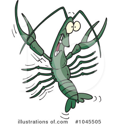Royalty-Free (RF) Crawdad Clipart Illustration by toonaday - Stock Sample #1045505