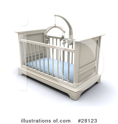 Royalty-Free (RF) Crib Clipart Illustration by KJ Pargeter - Stock Sample #28123