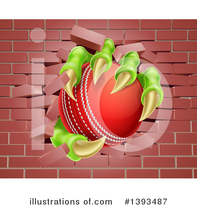 Royalty-Free (RF) Cricket Ball Clipart Illustration by AtStockIllustration - Stock Sample #1393487