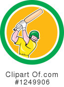Cricket Batsman Clipart #1249906 by patrimonio