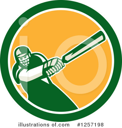 Royalty-Free (RF) Cricket Player Clipart Illustration by patrimonio - Stock Sample #1257198