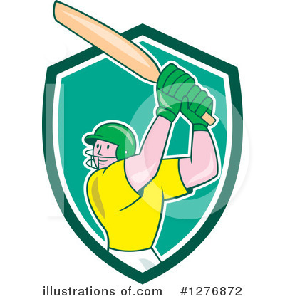 Royalty-Free (RF) Cricket Player Clipart Illustration by patrimonio - Stock Sample #1276872
