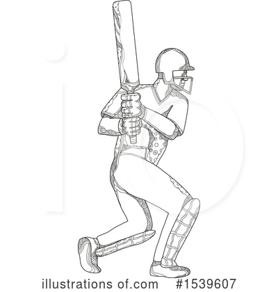 Royalty-Free (RF) Cricket Player Clipart Illustration by patrimonio - Stock Sample #1539607