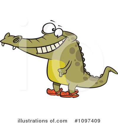 Royalty-Free (RF) Crocodile Clipart Illustration by toonaday - Stock Sample #1097409