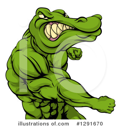 Crocodile Clipart #1291670 by AtStockIllustration