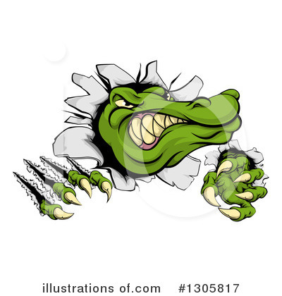 Royalty-Free (RF) Crocodile Clipart Illustration by AtStockIllustration - Stock Sample #1305817