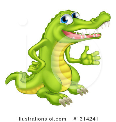 Royalty-Free (RF) Crocodile Clipart Illustration by AtStockIllustration - Stock Sample #1314241