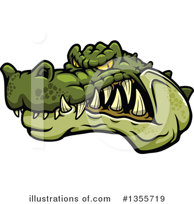 Royalty-Free (RF) Crocodile Clipart Illustration by Vector Tradition SM - Stock Sample #1355719