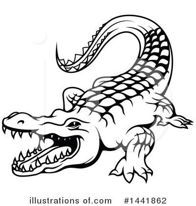 Royalty-Free (RF) Crocodile Clipart Illustration by Vector Tradition SM - Stock Sample #1441862