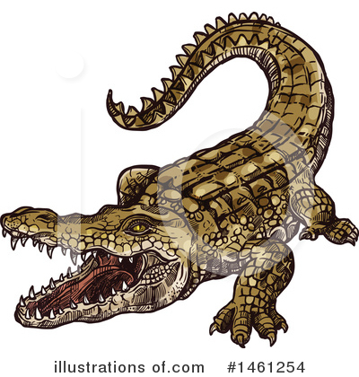 Royalty-Free (RF) Crocodile Clipart Illustration by Vector Tradition SM - Stock Sample #1461254