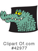 Crocodile Clipart #42977 by Dennis Holmes Designs