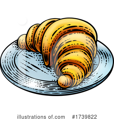 Royalty-Free (RF) Croissant Clipart Illustration by AtStockIllustration - Stock Sample #1739822