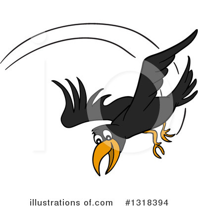 Raven Clipart #1318394 by LaffToon