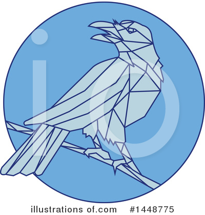 Royalty-Free (RF) Crow Clipart Illustration by patrimonio - Stock Sample #1448775