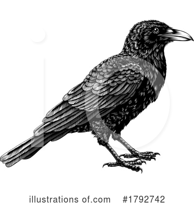 Raven Clipart #1792742 by AtStockIllustration