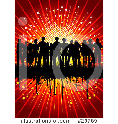 Royalty-Free (RF) Crowd Clipart Illustration by KJ Pargeter - Stock Sample #29769