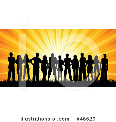 Royalty-Free (RF) Crowd Clipart Illustration by KJ Pargeter - Stock Sample #46620