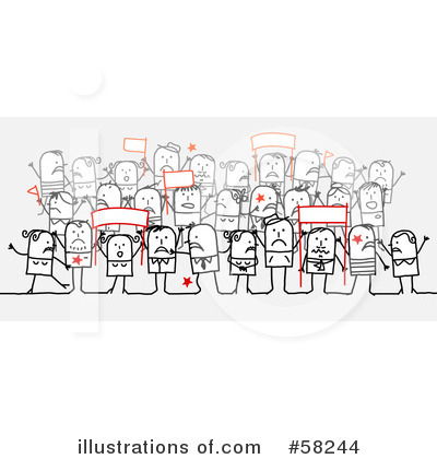 Royalty-Free (RF) Crowd Clipart Illustration by NL shop - Stock Sample #58244