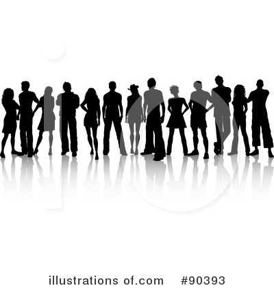 Royalty-Free (RF) Crowd Clipart Illustration by KJ Pargeter - Stock Sample #90393