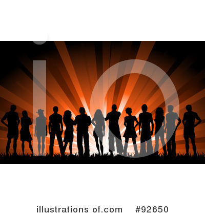 Royalty-Free (RF) Crowd Clipart Illustration by KJ Pargeter - Stock Sample #92650