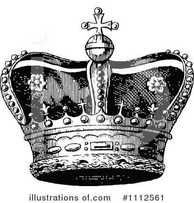 Royalty-Free (RF) Crown Clipart Illustration by Prawny Vintage - Stock Sample #1112561