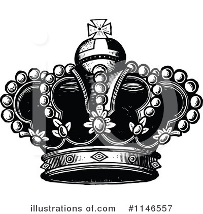 Royalty-Free (RF) Crown Clipart Illustration by Prawny Vintage - Stock Sample #1146557
