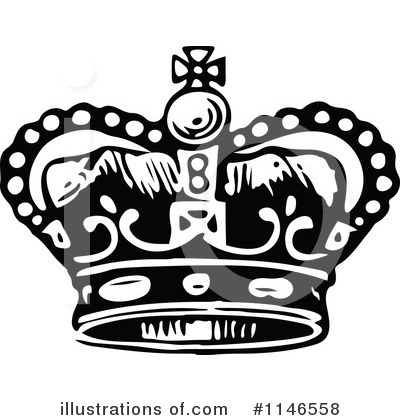 Royalty-Free (RF) Crown Clipart Illustration by Prawny Vintage - Stock Sample #1146558