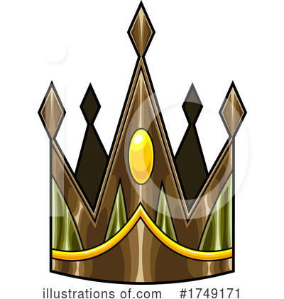 Royalty-Free (RF) Crown Clipart Illustration by Hit Toon - Stock Sample #1749171
