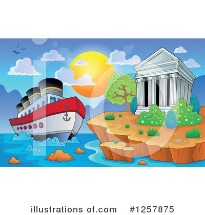 Royalty-Free (RF) Cruise Clipart Illustration by visekart - Stock Sample #1257875