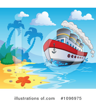 Royalty-Free (RF) Cruise Ship Clipart Illustration by visekart - Stock Sample #1096975