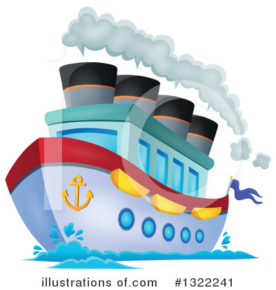 Royalty-Free (RF) Cruise Ship Clipart Illustration by visekart - Stock Sample #1322241