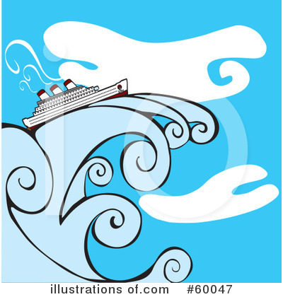 Royalty-Free (RF) Cruise Ship Clipart Illustration by xunantunich - Stock Sample #60047