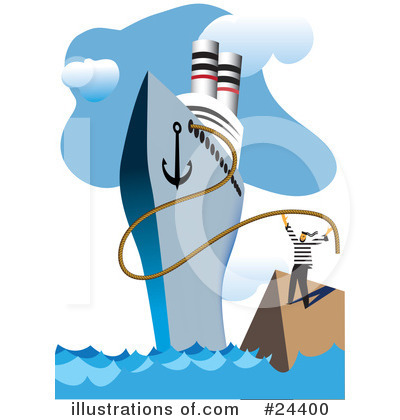 Royalty-Free (RF) Cruiseship Clipart Illustration by Eugene - Stock Sample #24400