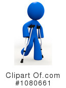 Crutches Clipart #1080661 by Leo Blanchette