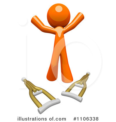 Royalty-Free (RF) Crutches Clipart Illustration by Leo Blanchette - Stock Sample #1106338