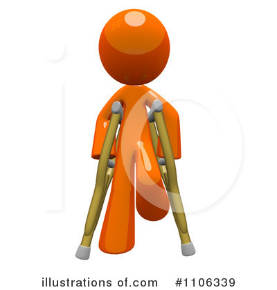 3d Orange Man Clipart #1106339 by Leo Blanchette